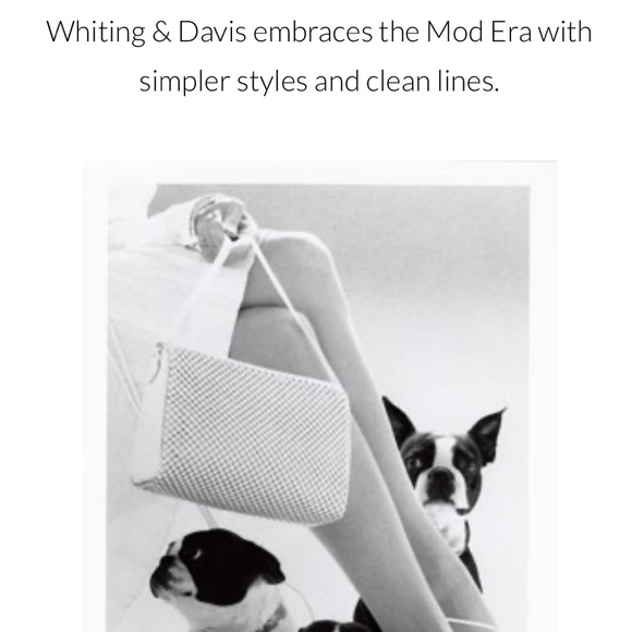 Whiting And Davis Mesh Chainmail Clutch Crossbody Taupe Tan - Picture 5 of 14